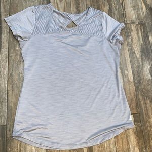 Reebok Gray/silver active wear top Lg